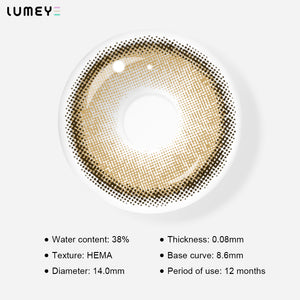 Best COLORED CONTACTS - LUMEYE Honey Brown Colored Contact Lenses - LUMEYE