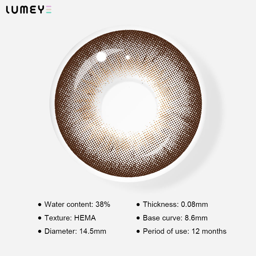Best COLORED CONTACTS - LUMEYE Cocoa Roll Brown Colored Contact Lenses - LUMEYE