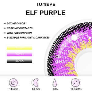 Best COLORED CONTACTS - LUMEYE Elf Purple Colored Contact Lenses - LUMEYE