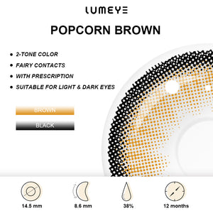 Best COLORED CONTACTS - LUMEYE Popcorn Brown Colored Contact Lenses - LUMEYE