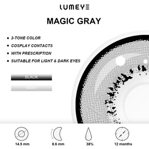 Best COLORED CONTACTS - LUMEYE Magic Gray Colored Contact Lenses - LUMEYE