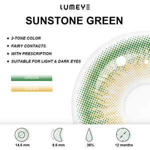 Best COLORED CONTACTS - LUMEYE Sunstone Green Colored Contact Lenses - LUMEYE