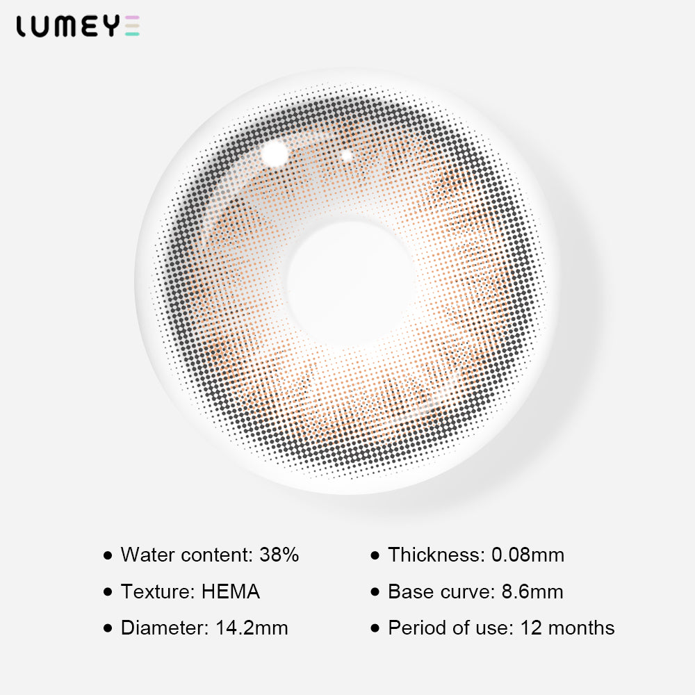 Best COLORED CONTACTS - LUMEYE Litchi Brown Colored Contact Lenses - LUMEYE
