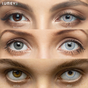 Best COLORED CONTACTS - LUMEYE Smurf Latte Blue Colored Contact Lenses - LUMEYE