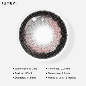 Best COLORED CONTACTS - LUMEYE Strawberry Donuts Black Colored Contact Lenses - LUMEYE