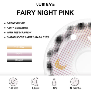 Best COLORED CONTACTS - LUMEYE Fairy Night Pink Colored Contact Lenses - LUMEYE