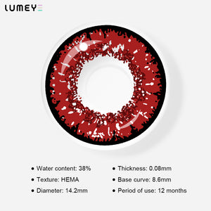 Best COLORED CONTACTS - LUMEYE Candy Wine Red Colored Contact Lenses - LUMEYE