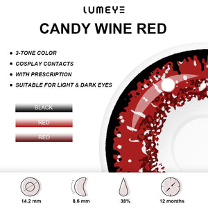 Best COLORED CONTACTS - LUMEYE Candy Wine Red Colored Contact Lenses - LUMEYE