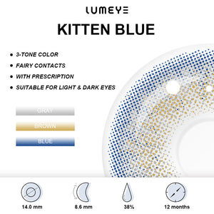 Best COLORED CONTACTS - LUMEYE Kitten Blue Colored Contact Lenses - LUMEYE