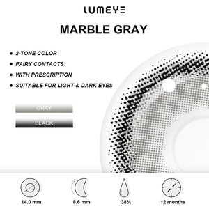 Best COLORED CONTACTS - LUMEYE Marble Gray Colored Contact Lenses - LUMEYE