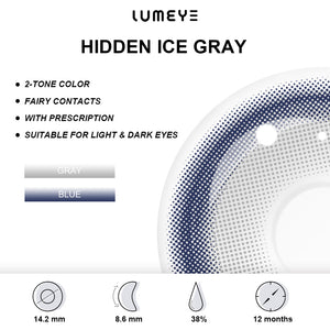 Best COLORED CONTACTS - LUMEYE Hidden Ice Gray Colored Contact Lenses - LUMEYE