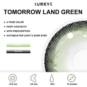 Best COLORED CONTACTS - LUMEYE Tomorrow Land Green Colored Contact Lenses - LUMEYE