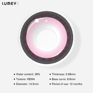 Best COLORED CONTACTS - LUMEYE Lollipop Pink Colored Contact Lenses - LUMEYE
