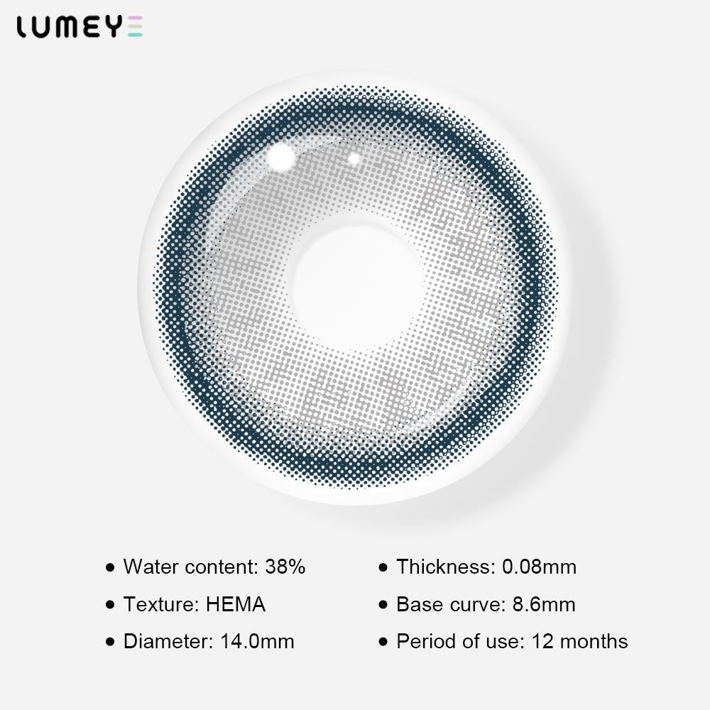 Best COLORED CONTACTS - LUMEYE Dense Fog Gray Colored Contact Lenses - LUMEYE