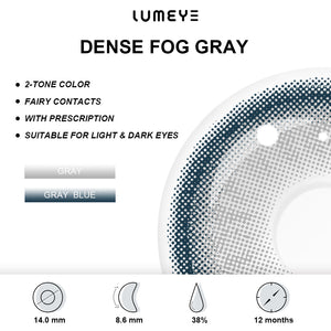 Best COLORED CONTACTS - LUMEYE Dense Fog Gray Colored Contact Lenses - LUMEYE