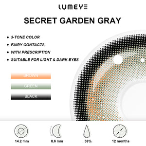 Best COLORED CONTACTS - LUMEYE Secret Garden Gray Colored Contact Lenses - LUMEYE