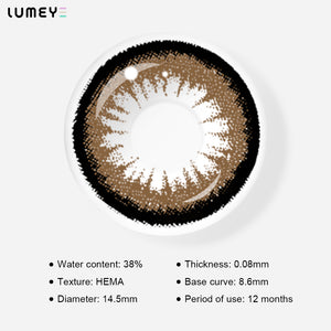Best COLORED CONTACTS - LUMEYE Hoya Brown Colored Contact Lenses - LUMEYE