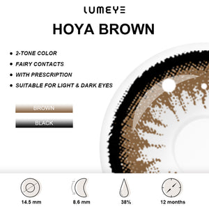 Best COLORED CONTACTS - LUMEYE Hoya Brown Colored Contact Lenses - LUMEYE