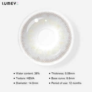 Best COLORED CONTACTS - LUMEYE Eclipse Gray Colored Contact Lenses - LUMEYE