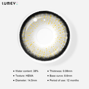 Best COLORED CONTACTS - LUMEYE Gold Foil Gray Colored Contact Lenses - LUMEYE