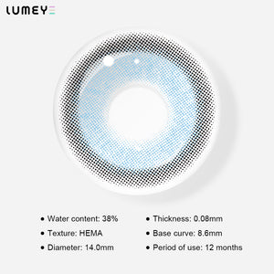 Best COLORED CONTACTS - LUMEYE Chubby Blue Colored Contact Lenses - LUMEYE