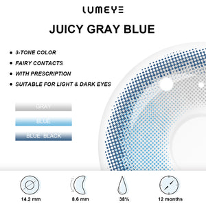 Best COLORED CONTACTS - LUMEYE Juicy Gray Blue Colored Contact Lenses - LUMEYE