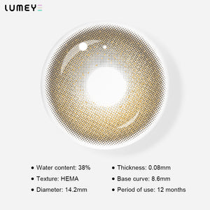 Best COLORED CONTACTS - LUMEYE Frozen Moon Brown Colored Contact Lenses - LUMEYE