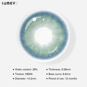 Best COLORED CONTACTS - LUMEYE Lime Blue Colored Contact Lenses - LUMEYE
