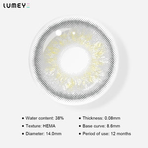 Best COLORED CONTACTS - LUMEYE Elegant Russian Gray Colored Contact Lenses - LUMEYE