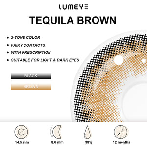 Best COLORED CONTACTS - LUMEYE Tequila Brown Colored Contact Lenses - LUMEYE
