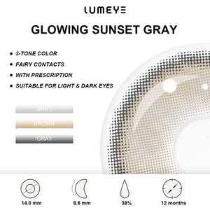 Best COLORED CONTACTS - LUMEYE Glowing Sunset Gray Colored Contact Lenses - LUMEYE