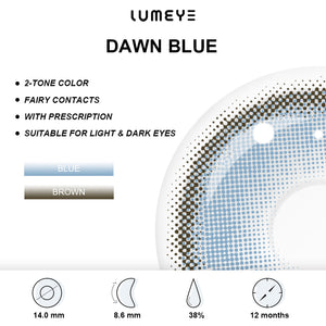 Best COLORED CONTACTS - LUMEYE Dawn Blue Colored Contact Lenses - LUMEYE