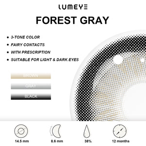 Best COLORED CONTACTS - LUMEYE Forest Gray Colored Contact Lenses - LUMEYE