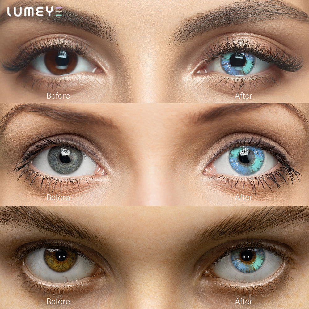 Best COLORED CONTACTS - LUMEYE Gradient Star Blue Colored Contact Lenses - LUMEYE
