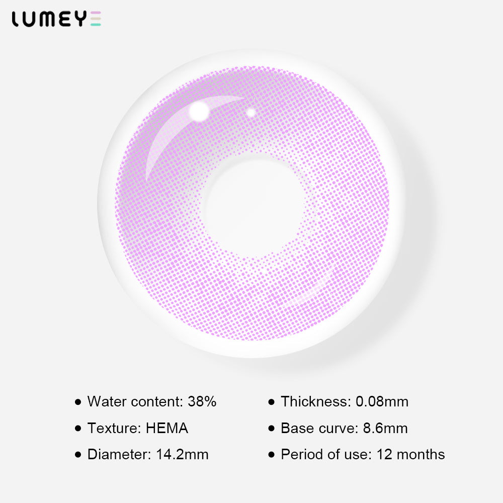 Best COLORED CONTACTS - LUMEYE Lilac Purple Colored Contact Lenses - LUMEYE