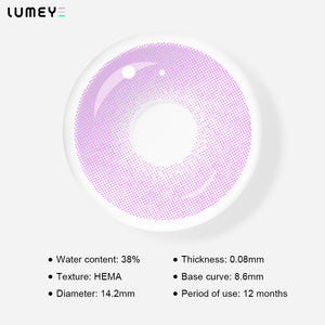 Best COLORED CONTACTS - LUMEYE Lilac Purple Colored Contact Lenses - LUMEYE