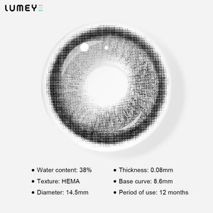 Best COLORED CONTACTS - LUMEYE Leon Black Colored Contact Lenses - LUMEYE