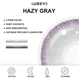 Best COLORED CONTACTS - LUMEYE Hazy Gray Colored Contact Lenses - LUMEYE