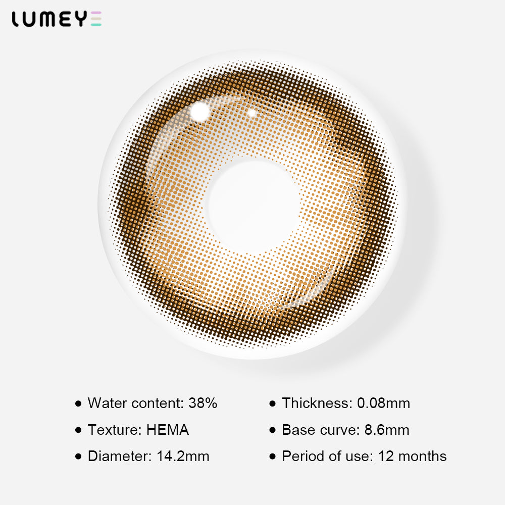Best COLORED CONTACTS - LUMEYE Flowery Brown Colored Contact Lenses - LUMEYE