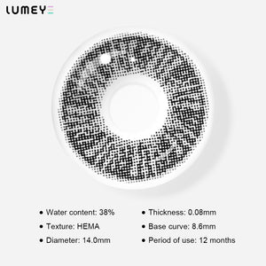 Best COLORED CONTACTS - LUMEYE Pop Star Black Colored Contact Lenses - LUMEYE