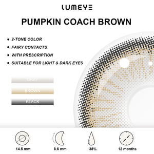 Best COLORED CONTACTS - LUMEYE Pumpkin Coach Brown Colored Contact Lenses - LUMEYE