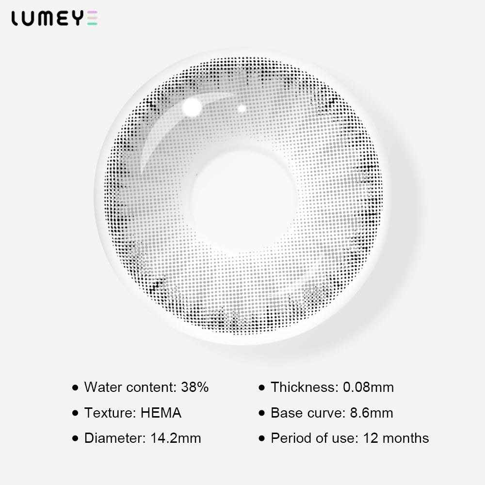 Best COLORED CONTACTS - LUMEYE Ice Crack Gray Colored Contact Lenses - LUMEYE