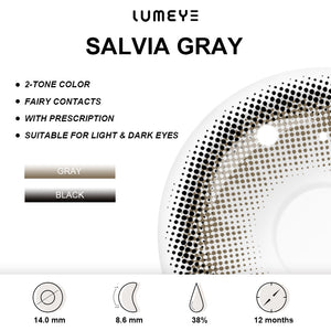 Best COLORED CONTACTS - LUMEYE Salvia Gray Colored Contact Lenses - LUMEYE