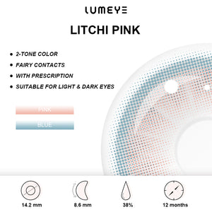 Best COLORED CONTACTS - LUMEYE Litchi Pink Colored Contact Lenses - LUMEYE