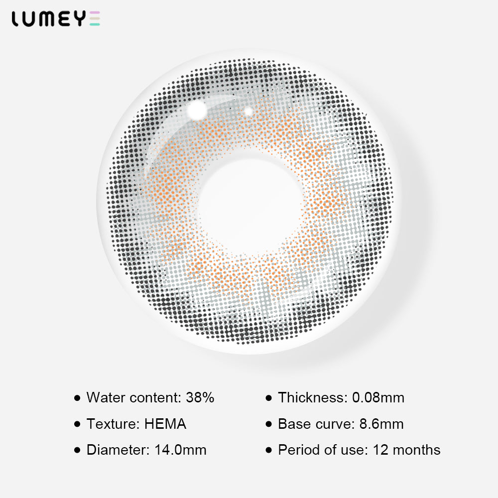 Best COLORED CONTACTS - LUMEYE Symphony Gray Colored Contact Lenses - LUMEYE
