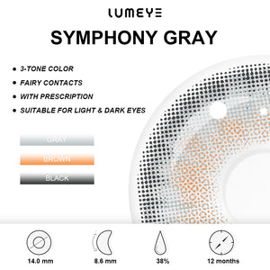 Best COLORED CONTACTS - LUMEYE Symphony Gray Colored Contact Lenses - LUMEYE