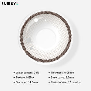 Best COLORED CONTACTS - LUMEYE Highlight Brown Colored Contact Lenses - LUMEYE