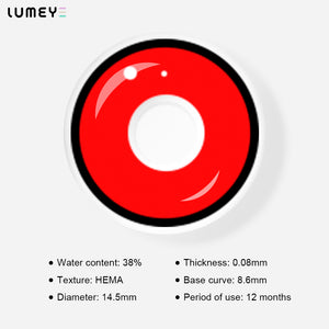 Best COLORED CONTACTS - LUMEYE Edged Zombie Curse Red Colored Contact Lenses - LUMEYE