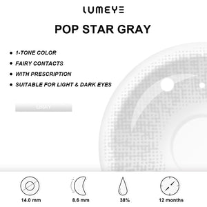 Best COLORED CONTACTS - LUMEYE Pop Star Gray Colored Contact Lenses - LUMEYE