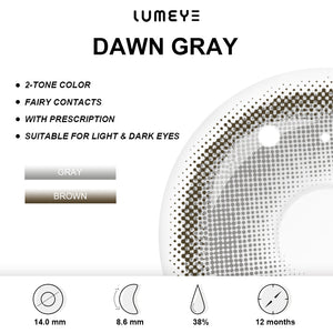 Best COLORED CONTACTS - LUMEYE Dawn Gray Colored Contact Lenses - LUMEYE